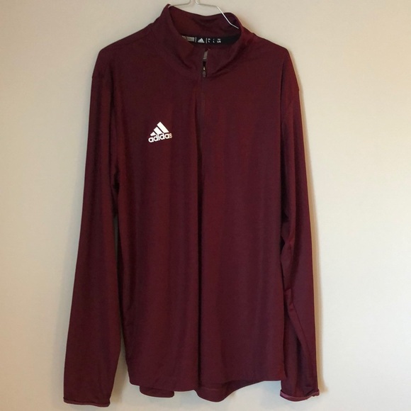 adidas Other - Adidas Shirt Pullover Aeroready Size Large Men Maroon Lightweight Activewear